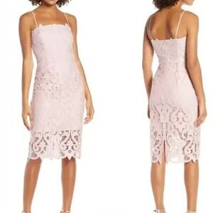 New! Bardot‎ Lina Lace Sheath Dress pink, size 8/M